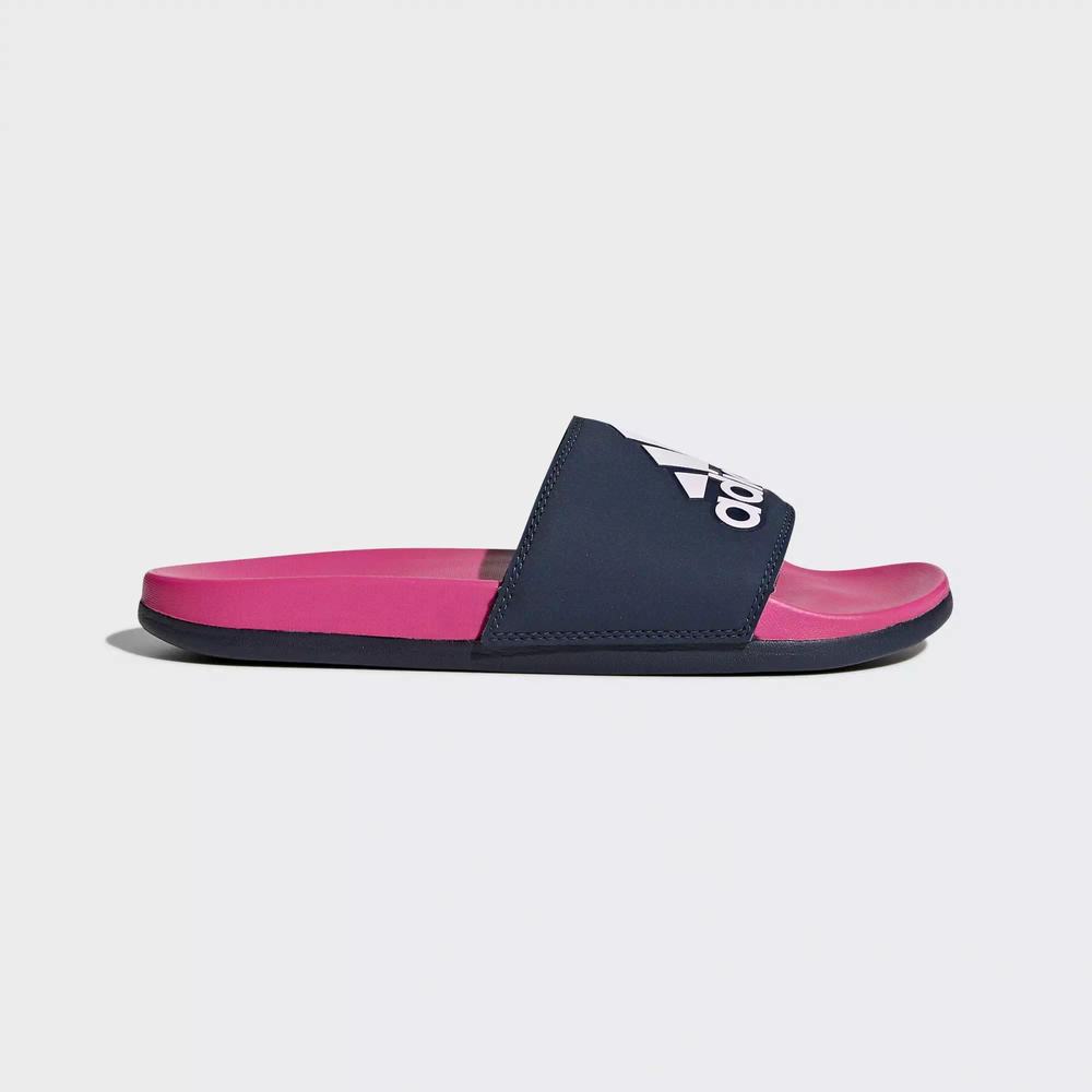Adidas Adilette Cloudfoam Plus Logo Chanclas Rosas Para Mujer (MX-92879)